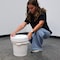 Vestil 2 Gal Trash Can Lid, White, Polyethylene, 10.2 / 11.25 W/Dia PAIL-SCR-35-W - alternate 8